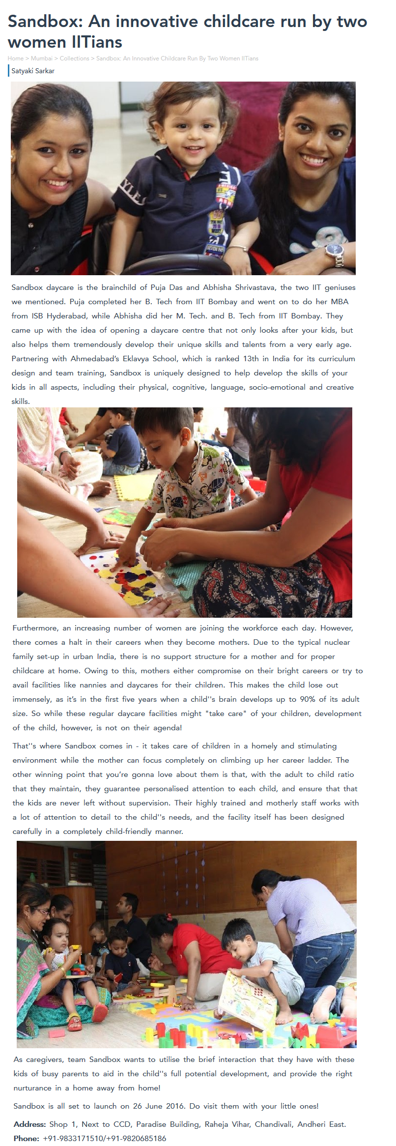 Daily activities for preschool